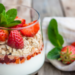 Yogurt with strawberries